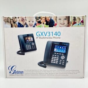 Grandstream GXV3140 Color Display Multimedia IP Phone w/ Power Adapter NEW